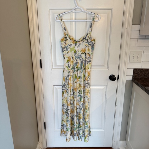 New! ASTR the Label Floral Corset Satin Dress Yellow Cream Floral 45285 - Picture 12 of 16